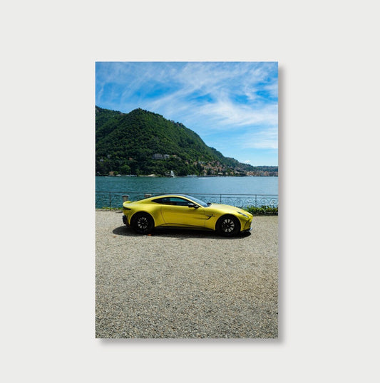 Aston Martin Vantage lake Como Unframed print Wall Art- Luxury Automotive Photography Print (Limited Edition)